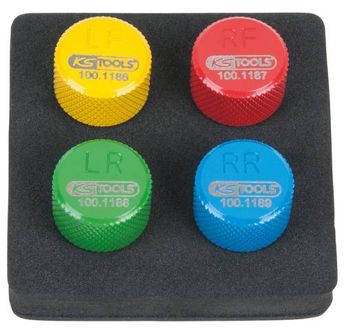 KS Tools RDKS / TPMS Reifenentlüfter-Satz, 4-tlg 100.1185