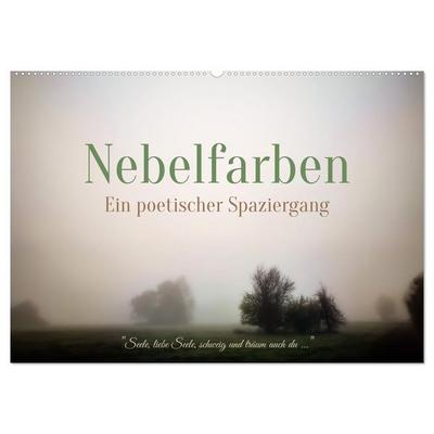 Nebelfarben. Ein poetischer Spaziergang (Wandkalender 2026 DIN A2 quer), CALVENDO Monatskalender