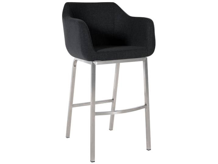 CLP Barhocker Filz anthrazit, Anthrazit, Metall, 58x108x56 cm, Esszimmer, Barmöbel, Barhocker