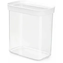 EMSA Optima Trockenvorratsdose Rechteckig, Hochformat, Vorratsdose, Frischhaltedose, Kunststoff, Transparent / Weiß, 1.6 L, N11420