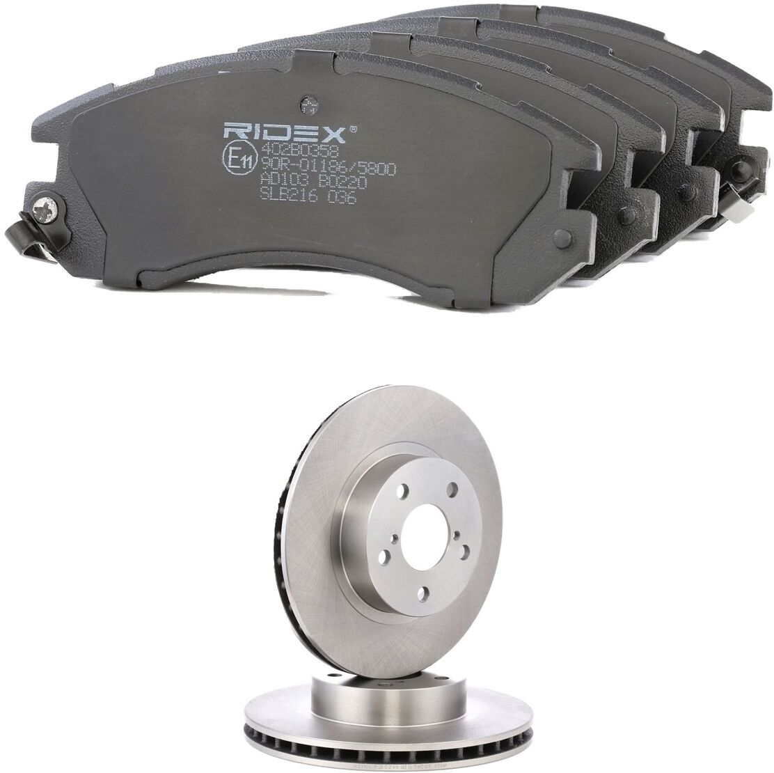 RIDEX 3405B2502 Brake discs and pads set