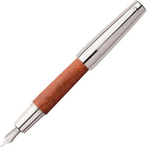 Faber-Castell Füller E-Motion, Feder F, Gehäuse aus Birnbaumholz, braun