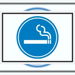 HB-Druck Raucherbereich Symbol Aufkleber A9 (37x52mm)
