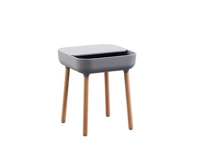 AZHKJKZH Nachttisch Schlafzimmer-Nachttisch, Schlichter, Moderner Nachttisch Aus Kunststoff, Aufbewahrungsschrank Wohnzimmer Schlafzimmer(Gray)