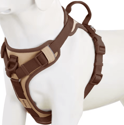 Inspire Picks ChocoLuxe Personalized No Pull Dog Harness For Small & Large Dogs cc Caffeine l