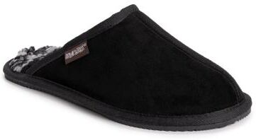 MUK LUKS Dave Printed Berber Suede Scuff - Mens 11 Black Slipper Medium