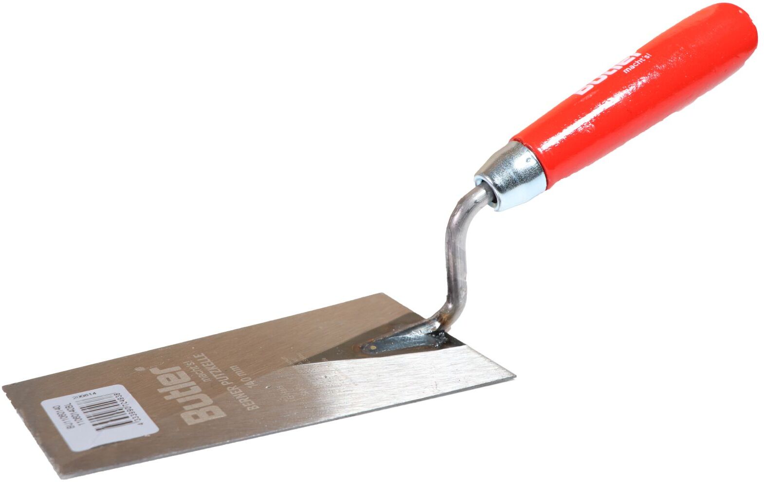 hagebau – Handelsgesellschaft für Baustoffe Butler macht's! Berner Putzkelle, gehärtetes Stahl, Holzgriff, Blattlänge 160 mm