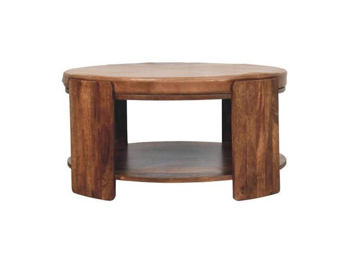 COUCHTISCH mit Roasted-Almond-Finish, Leder auf der Oberfläche, kaffeebraun