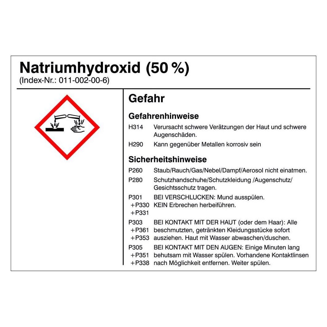 SafetyMarking Gefahrstoffetiketten G015 Natriumhydroxid 10. (21.B1200.15)