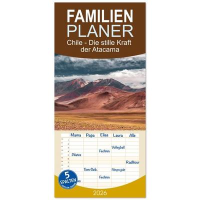 Familienplaner 2026 - Chile - Die stille Kraft der Atacama mit 5 Spalten (Wandkalender, 21 x 45 cm) CALVENDO