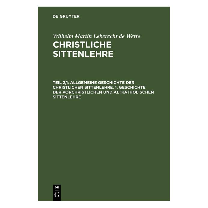 De Gruyter Wette:Wilhelm Martin Leberecht de Wette (Deutsch, Hardcover, Wilhelm Martin Leberecht De Wette) (67770975)
