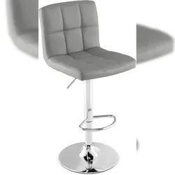 COSTWAY Barhocker 360° drehbar, Barstuhl 65–85 cm höhenverstellbar, aus Kunstleder