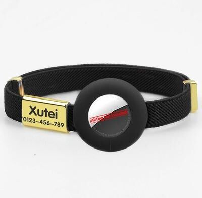 Uplifted Finds Guardian Track Elastic AirTag Safety Collar black