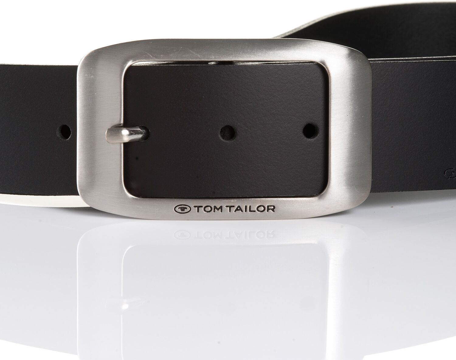 Ledergürtel TOM TAILOR "TTAMY", Damen, Gr. 90, schwarz, Rindsleder, Gürtel Ledergürtel, 4 cm breiter Damengürtel, modisch vielseitig