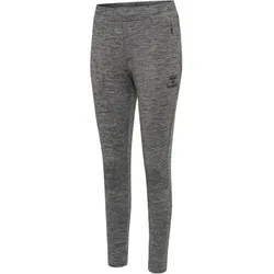 hummel hmlSELBY Tapered Sporthose lang Damen dark grey melange XS