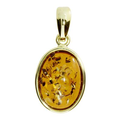 Kettenanhänger OSTSEE-SCHMUCK "Ostsee-Schmuck Anhänger Classic 17x12 mm", gelb, Schmuckanhänger, Damen, 32x15mm, Gelbgold 333, 1,6 g, Kettenanhänger