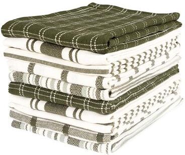 KAF Home Assorted Flat Kitchen Towels - Set of 10, 18 x 28 Inch - N/A