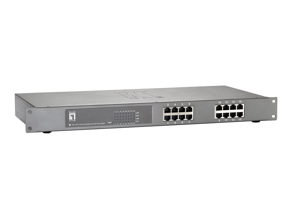 LevelOne FEP-1612W120 - Switch - 16 x 10/100 (PoE+)