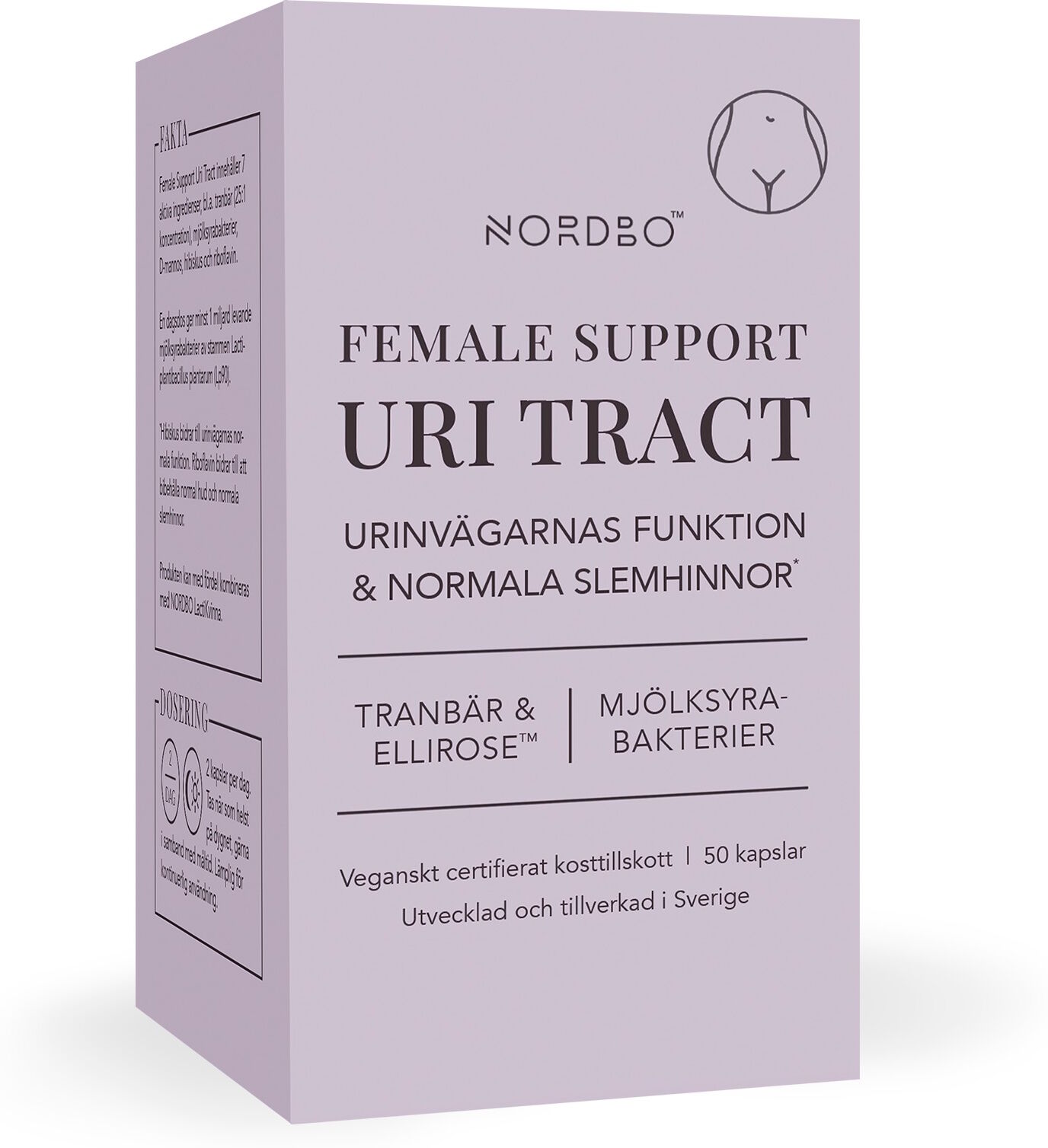 NORDBO Female Support UriTract Kosttilskud 50 stk