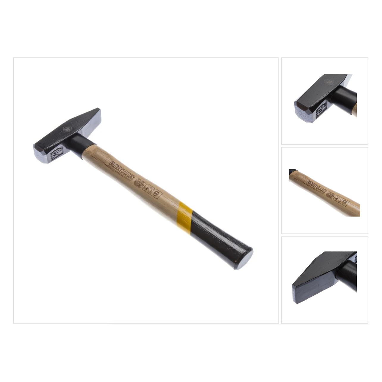 Forte tools Schlosserhammer mit Holzgriff, 300 g Kopfgewicht, Hammer mit Holzstiel, Premium Werkzeug (300 g) (EN300HS)