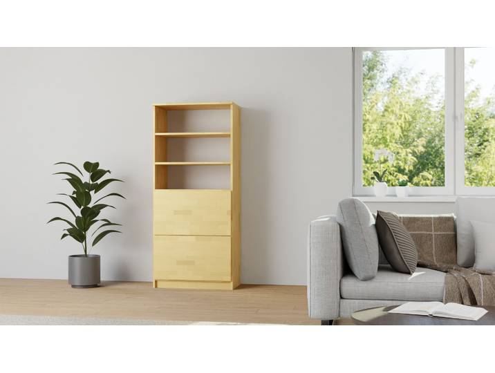 Schlichtes Highboard Buche Natur geölt