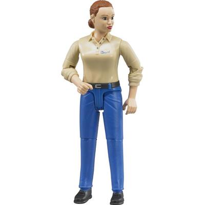 bruder 60408 bworld Frau heller Hauttyp, blaue Hose