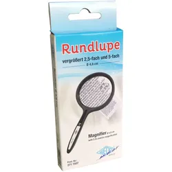 WEDO Lupe schwarz 2,5-fach und 5-fach, Ø 4,8 cm