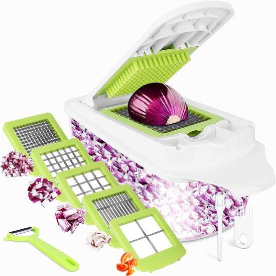 Famanu 12-in-1 Multifunctionele groentesnijder en uienhakker