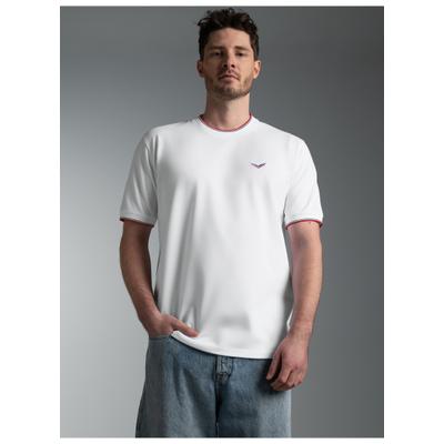 T-Shirt TRIGEMA "TRIGEMA T-Shirt in Piqué-Qualität", Herren, Gr. M, weiß, Piqué, 100% Baumwolle, Basic, Rundhals, Shirts T-Shirt