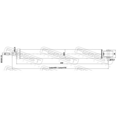 FEBEST Stoßdämpfer 35110004r Hinterachse für GEELY