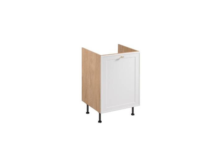 ROYAL24_MARKT Spülenunterschrank Praktisch und elegant für Ihre Küche (Küche Spülenunterschrank, 1-St., Premium -Sorento Weiß Sonoma Eiche -D60Z P/L) Exklusiv – Schick – Perfekt.