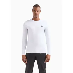 EA7 für Herren. 8NPT17_PJRGZ Langärmelige T-Shirts weiß (3XL), Lässig, Viskose, Langarm