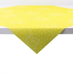 Sovie HOME Tischdecke Rabbits in Kiwi aus Linclass® Airlaid 80 x 80 cm, 1 Stück - Ostern Punkte Hasen