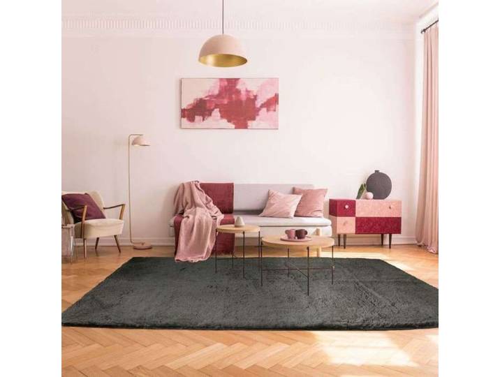 Tapis à base fine et souple extra doux gris foncé 190x290
