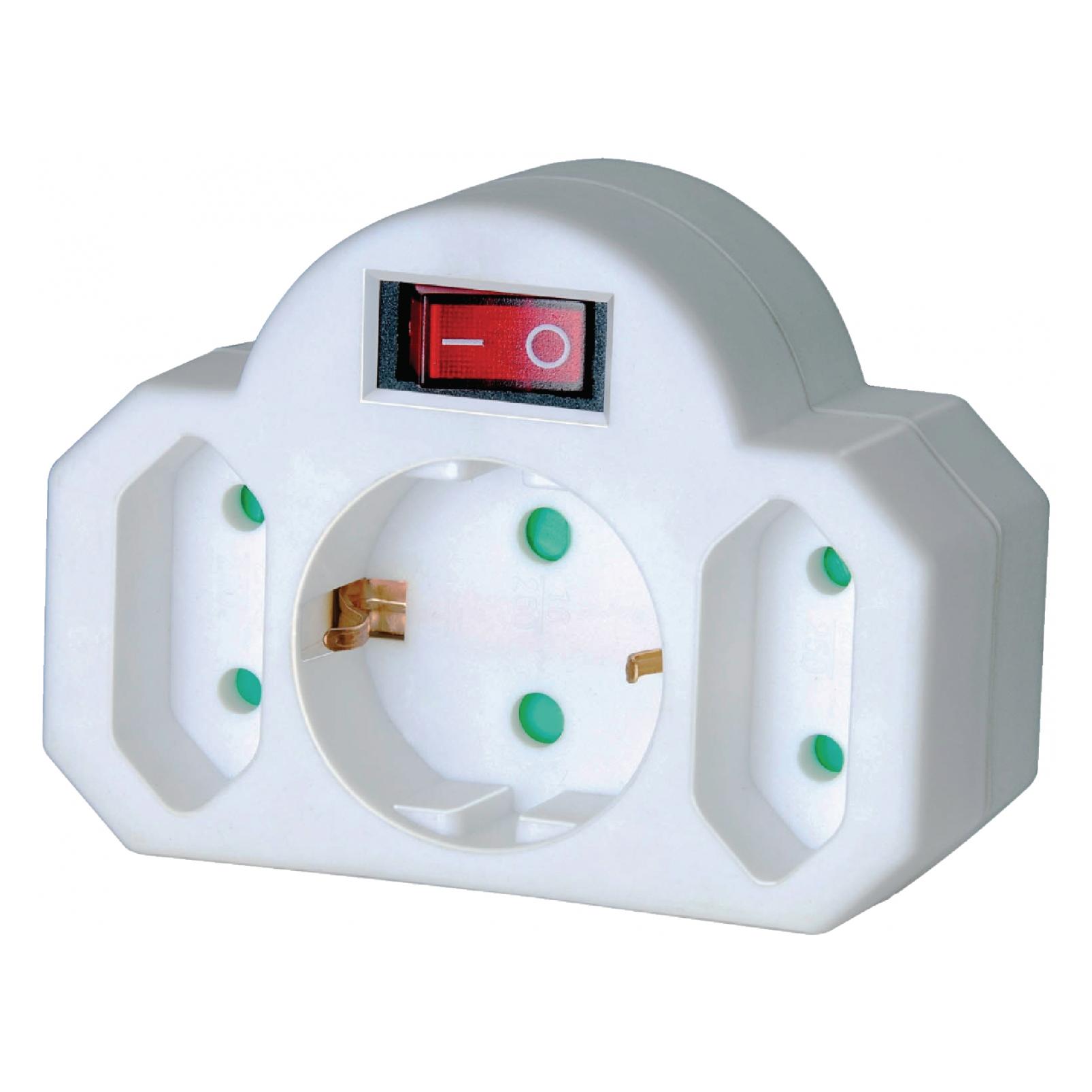 Brennenstuhl Adapterstecker Euro 2 + Schutzkontakt 1 mit Schalt (CEE 7/3, CEE 7/4, 3x) (1508100)