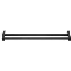 Corner Handtuchreling 60 cm schwarz matt doppelt