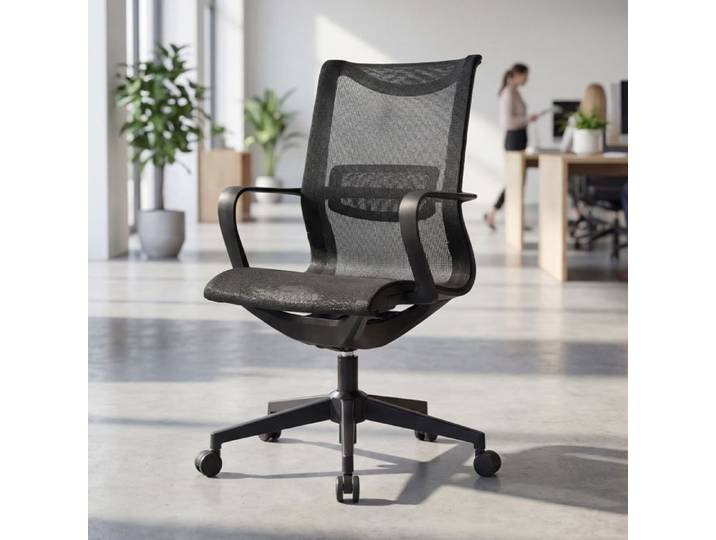 Ya-Home Chaise de Bureau Ergonomique Hauteur Réglable avec Siège Dossier en Maille Chaise d'Ordinateur roulette Pivotante Noir
