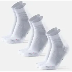 LONG DISTANCE RUNNING QUARTER SOCKEN - 3-Pack - Weiß - 39-42