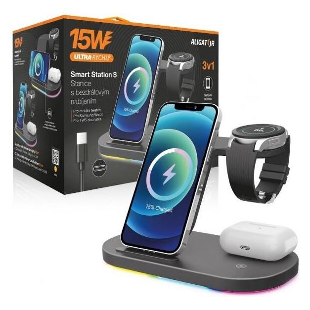 Aligator Smart Station S Mobile phone/Smartphone USB Type-C (15 W) (AS04BK)
