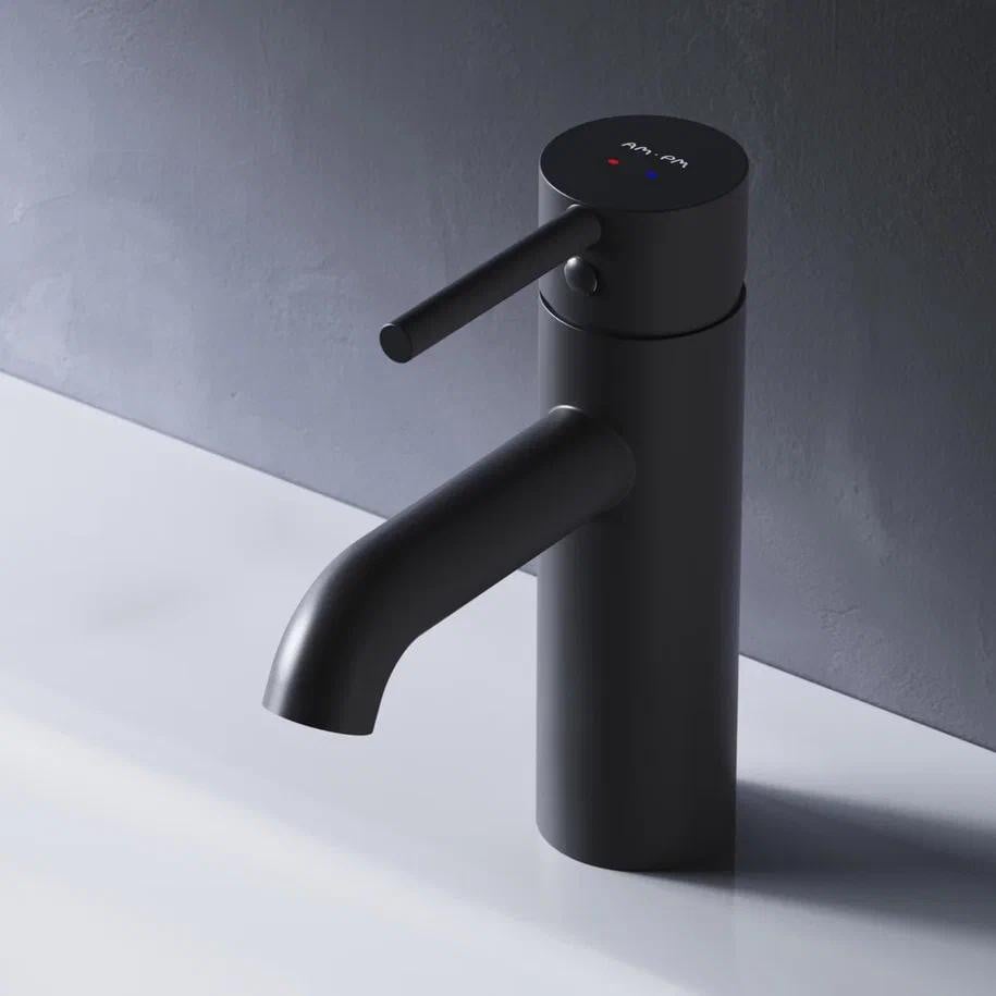 AM.PM Zwarte waterbesparende wastafelmengkraan voor de badkamer