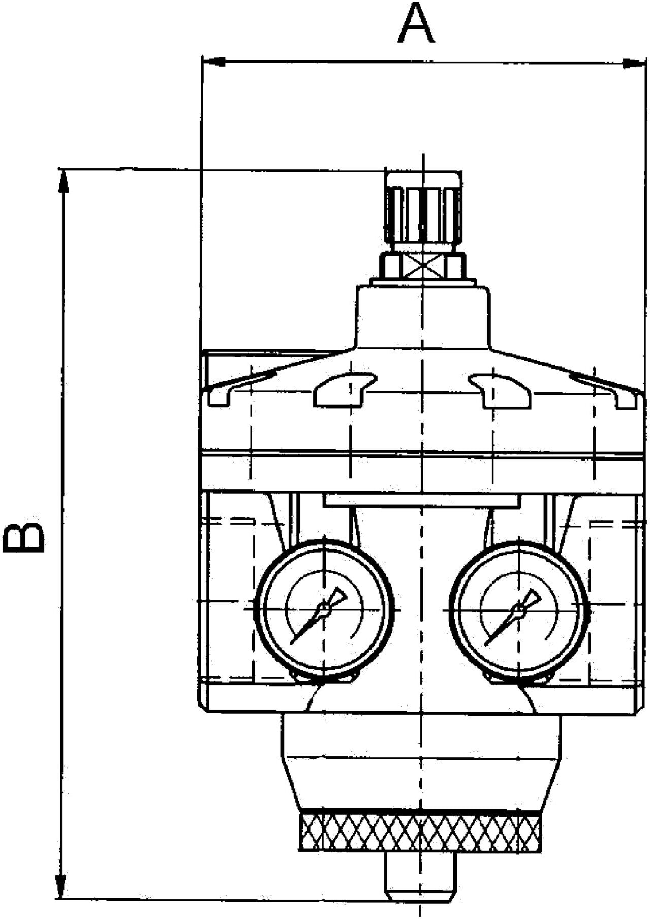 Riegler Hochleistungsdruckregler mit 2 Manometern, G 1 1/2, 0,1 - 3 bar (637.101)