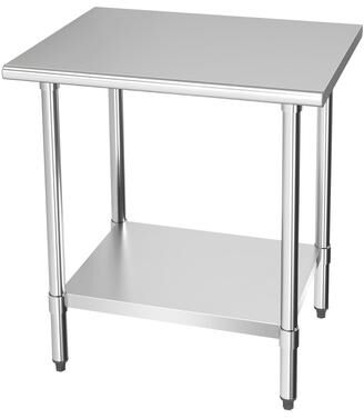 Kleensteel NSF Certified Heavy-Duty Stainless Steel Prep Table, Commercial Work Table with Adjustable Undershelf