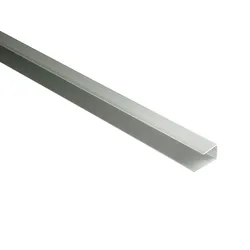 Kovalex® Seitenabschluss Alu, 24x27(42) mm, silber, U-Profil für 20mm WPC-Dielen, nur für die Stirnseiten der Dielen geeignet