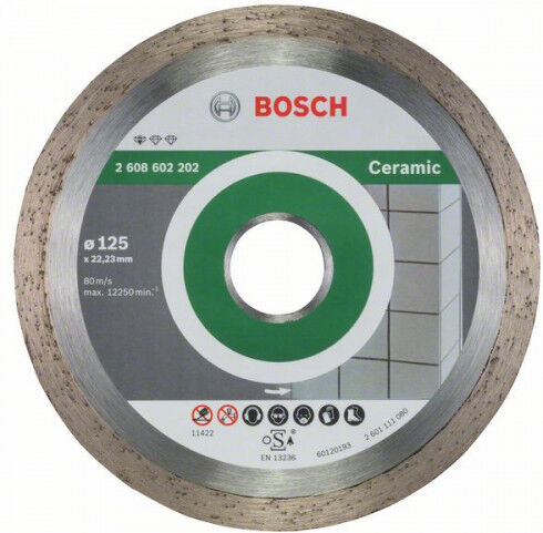 Bosch Disque a tronçonner diamanté Standard for Ceramic 125x22,23mm 2608602202