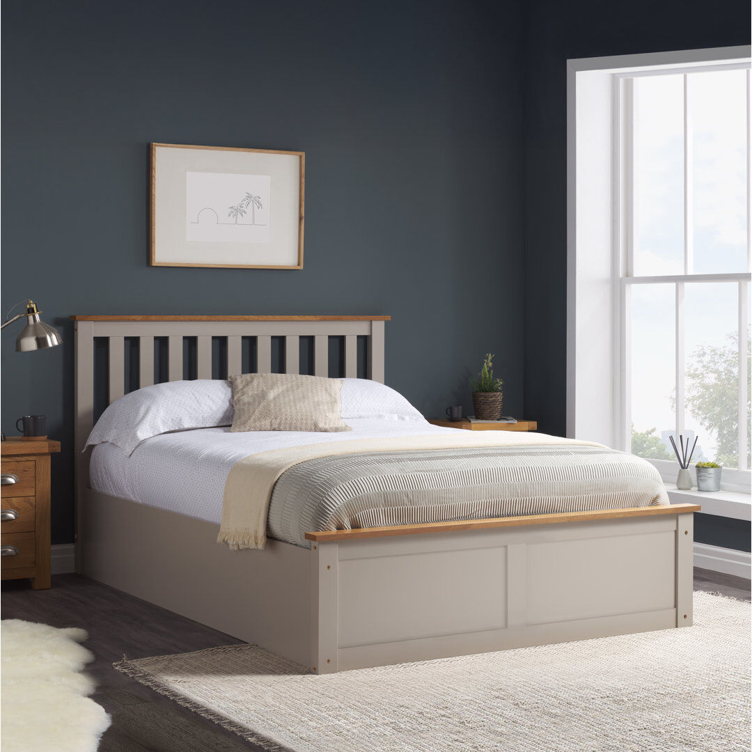 Three Posts Verona Wooden Ottoman Bed Pearl Grey Double (4'6)