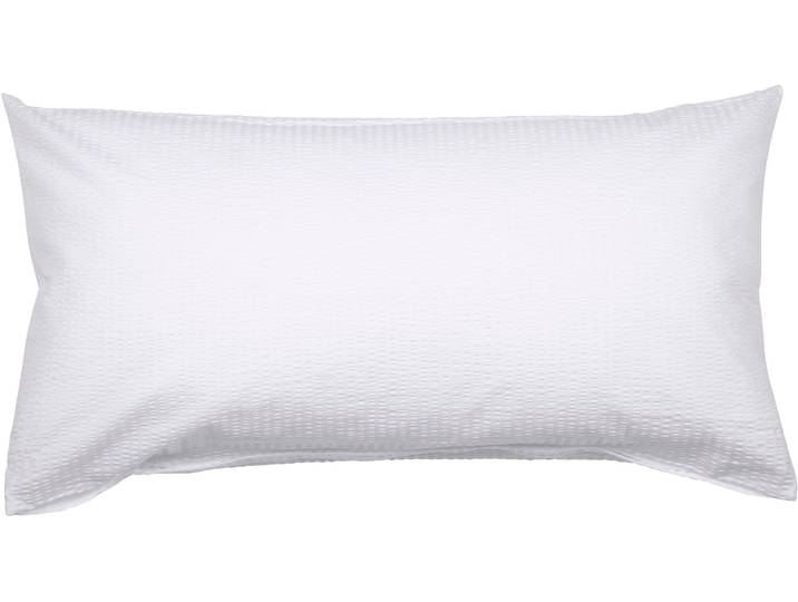 Kissenbezug JANINE PIANO 0125 31 80x80 , weiss (weiß), B:80cm L:40cm, Mako-Soft-Seersucker, Seersucker, Kissenbezüge, Kissenbezug, mit Reissverschluss