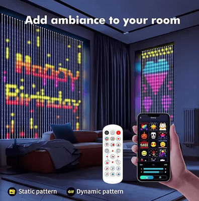 Inspire Curations Smart RGB DIY Pattern LED Curtain Lights 3x3m usb