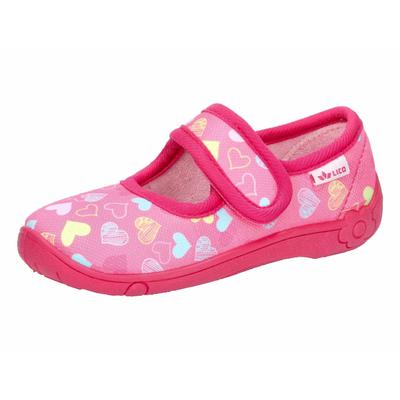 Hausschuh LICO "Hausschuh Cookie Girl", Mädchen, Gr. 25, Textil, rosa, Synthetik, Schuhe Hausschuh