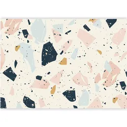 Artgeist, Tapete, Fototapete - Terrazzo with Large Scaled Stones in Subdued Colors (150 x 105 cm)