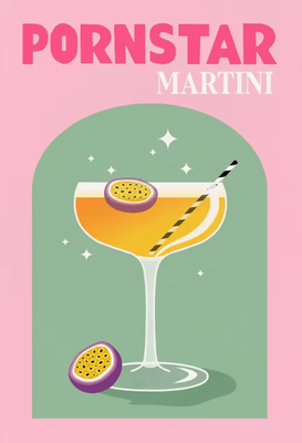 Inspire Curations Colorful Cocktail Canvas Poster Set Trendy Drinks Wall Art For Home Bar Decor 7 20x30cm